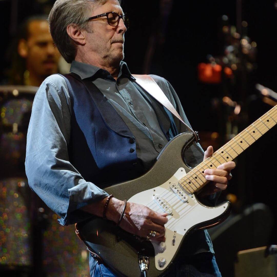 Eric Clapton on stage at a concert